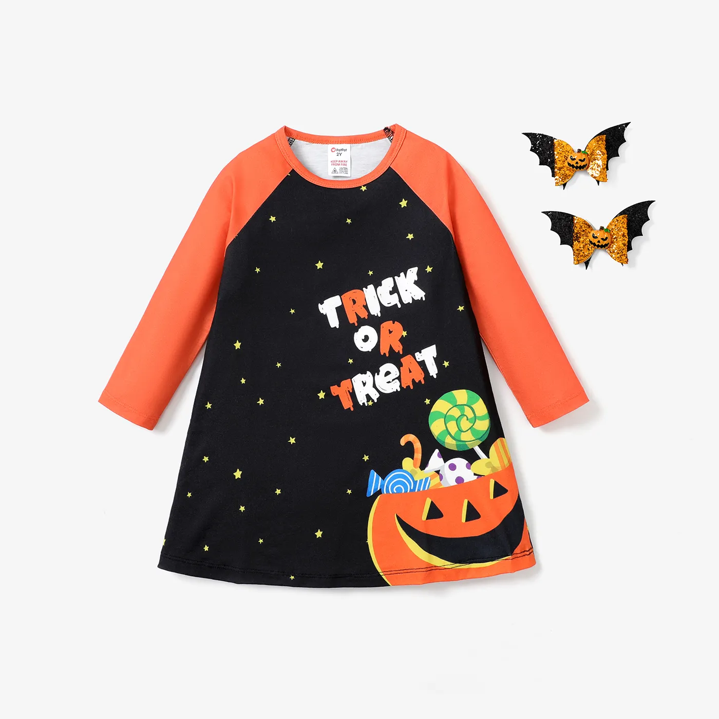 Toddler Girl Halloween Casual Style Pajama 