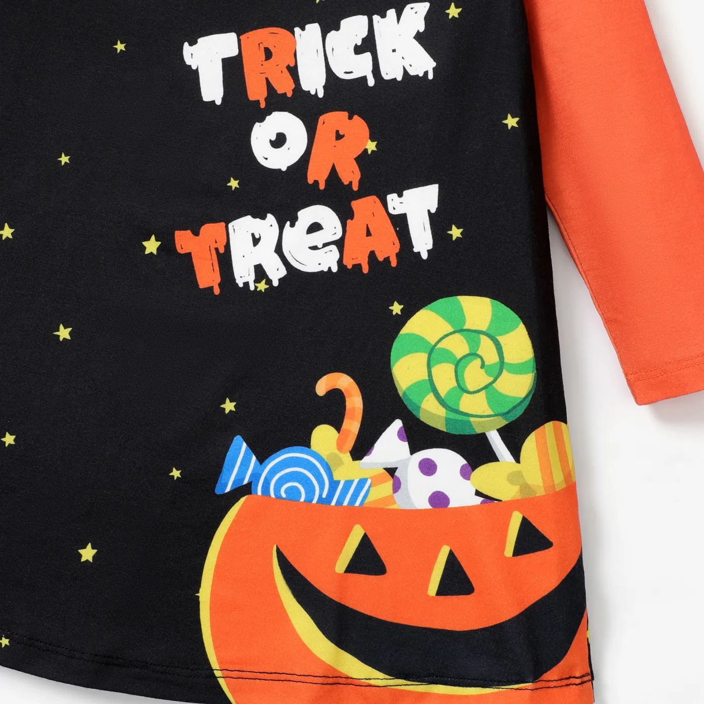 Toddler Girl Halloween Casual Style Pajama  ColorBlock image 4