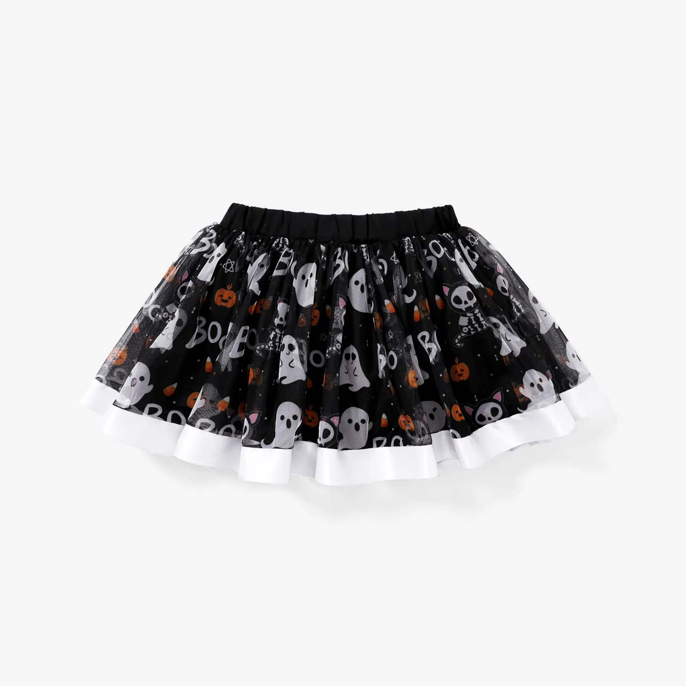 Toddler Girl Halloween Multi-layered Skirt/Dress Black