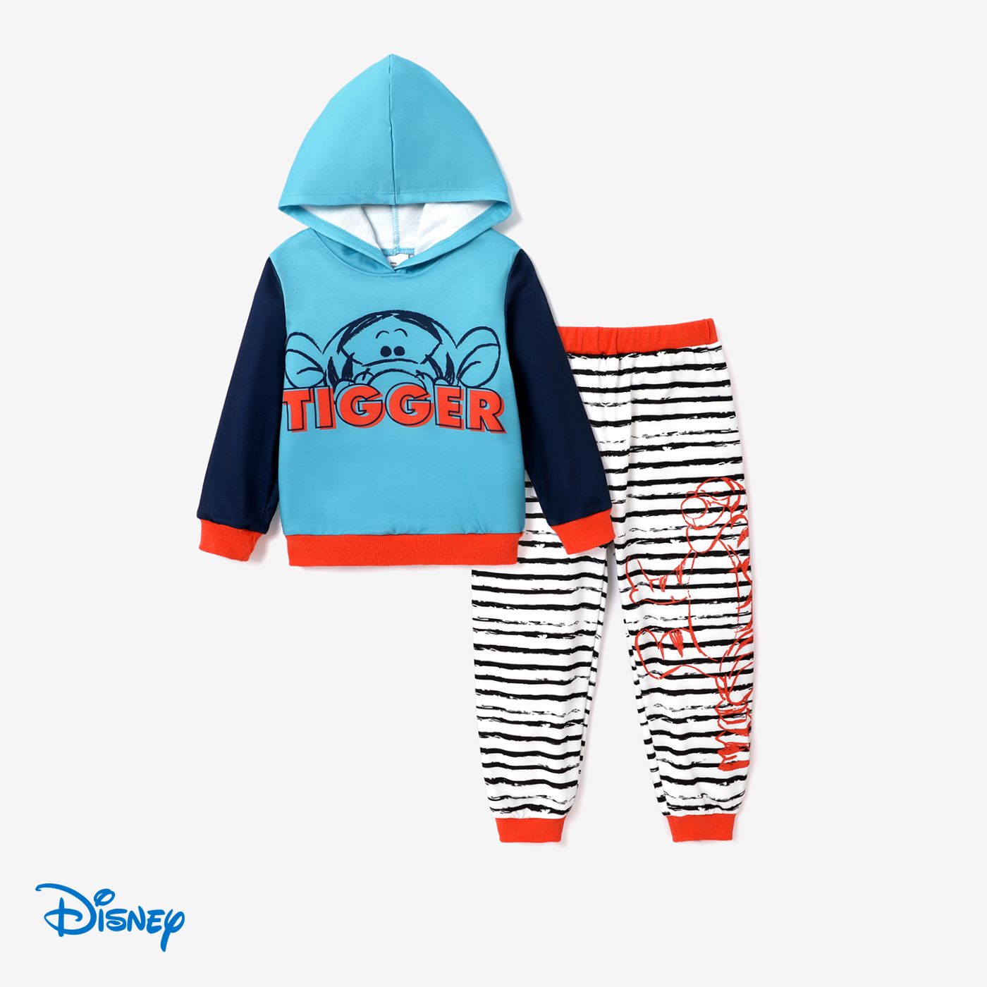 

Disney Winnie the Pooh Toddler Boy 2pcs Character Print Long-sleeve Hoodie and Stripe Pants Set