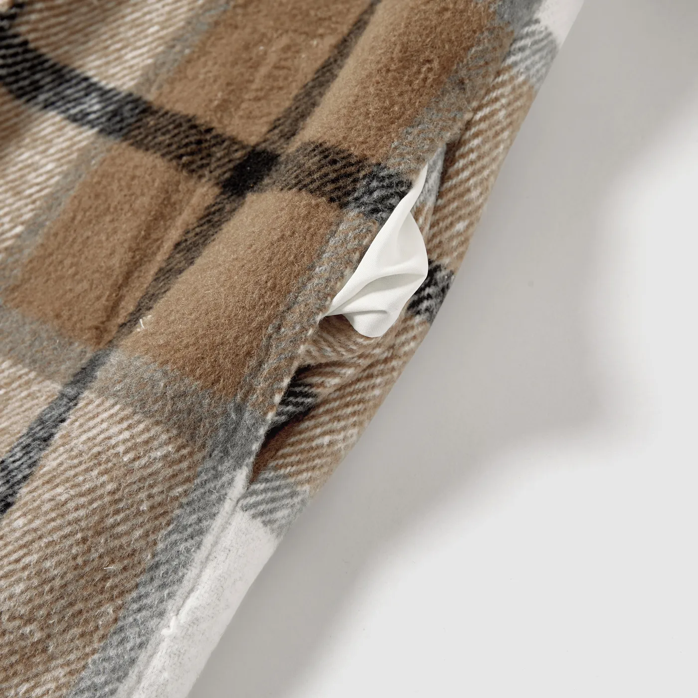 Mommy and Me Classic Elegant Plaid Long-sleeve Fleece Coats  image 5