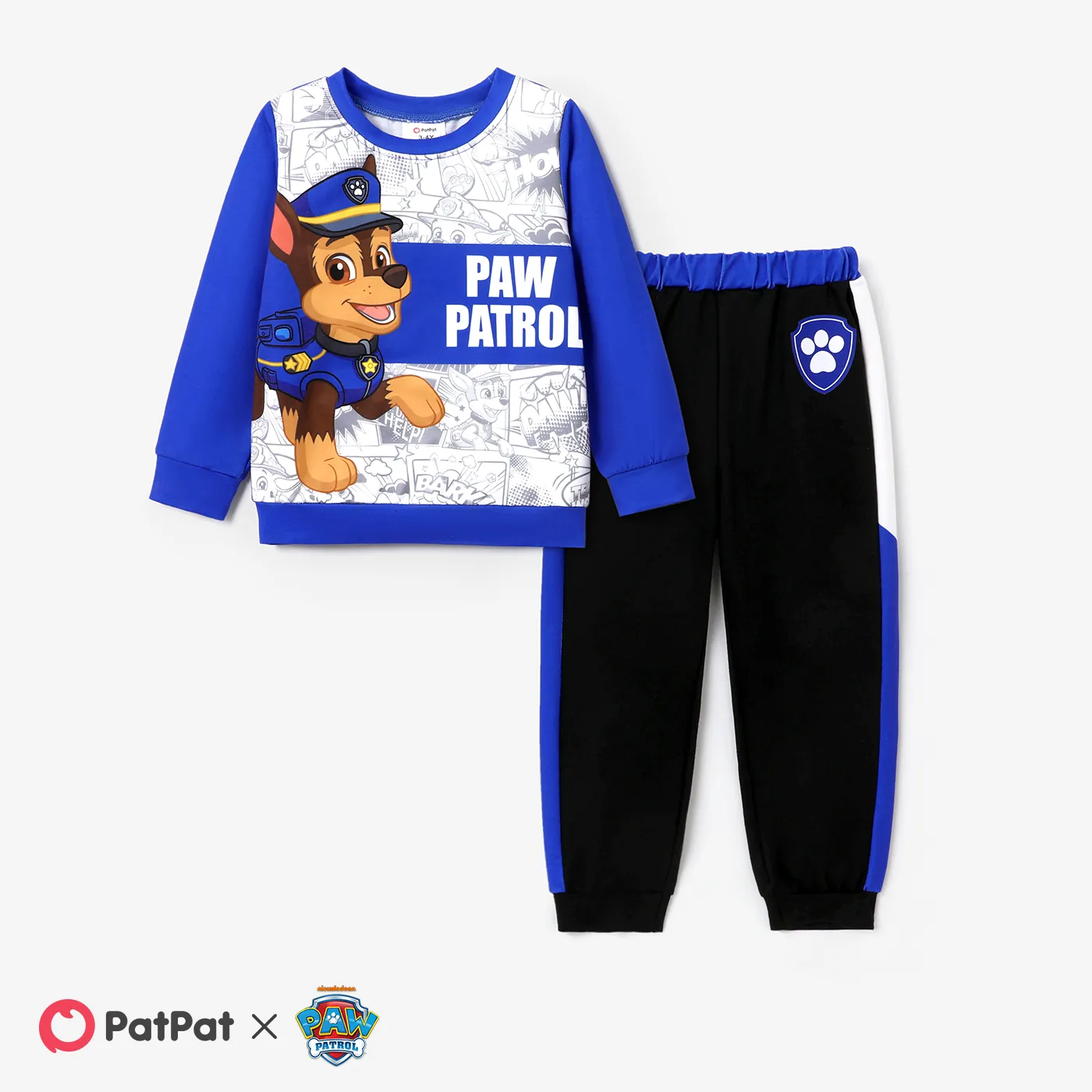 PAW Patrol 2pcs Toddler Girl/Boy Character Print Pullover Sweatshirt and Pants Set  big image 1