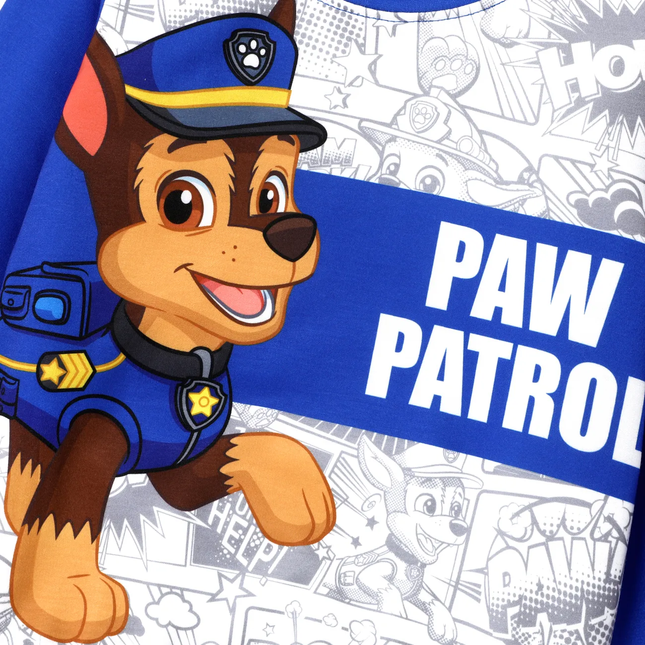 PAW Patrol 2pcs Toddler Girl/Boy Character Print Pullover Sweatshirt and Pants Set Blue big image 1