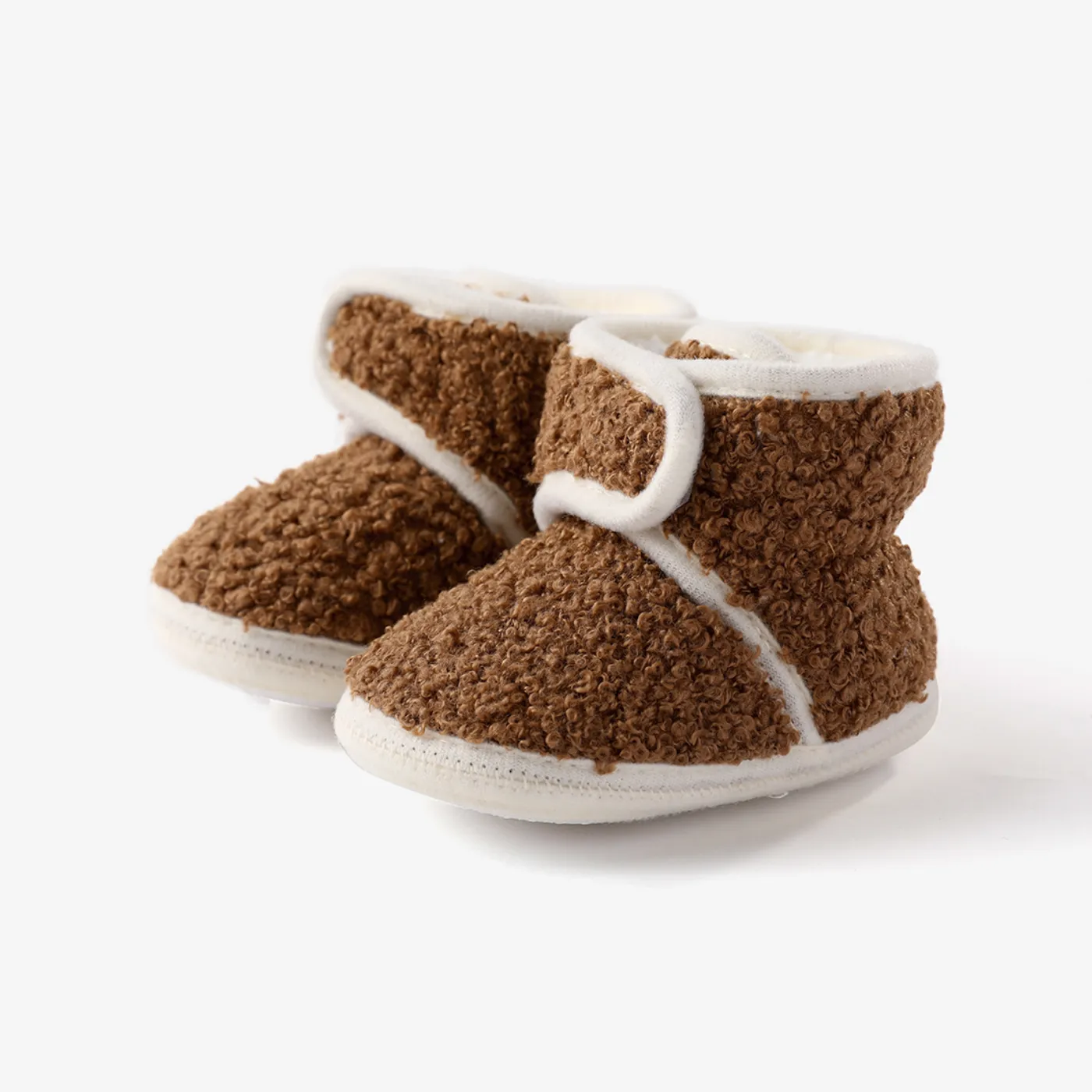 2pcs Baby Girl/Boy Casual Solid Sweater/Overalls/Scarf/Shoes/Cap shoe Brown