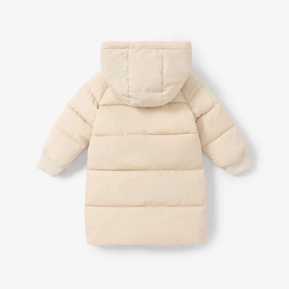 Toddler/Kid Boy/Girl Hooded Button Design Cotton-Padded Coat big image 3