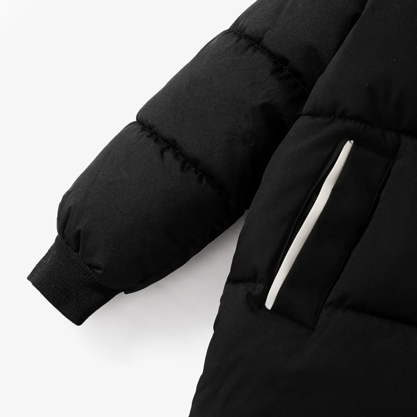 Toddler/Kid Boy/Girl Hooded Button Design Cotton-Padded Coat  image 3