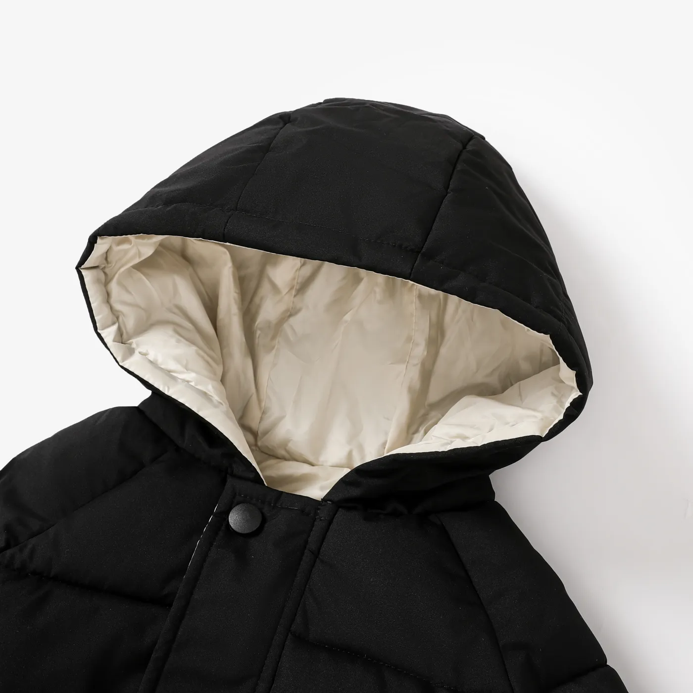 Toddler/Kid Boy/Girl Hooded Button Design Cotton-Padded Coat  image 4