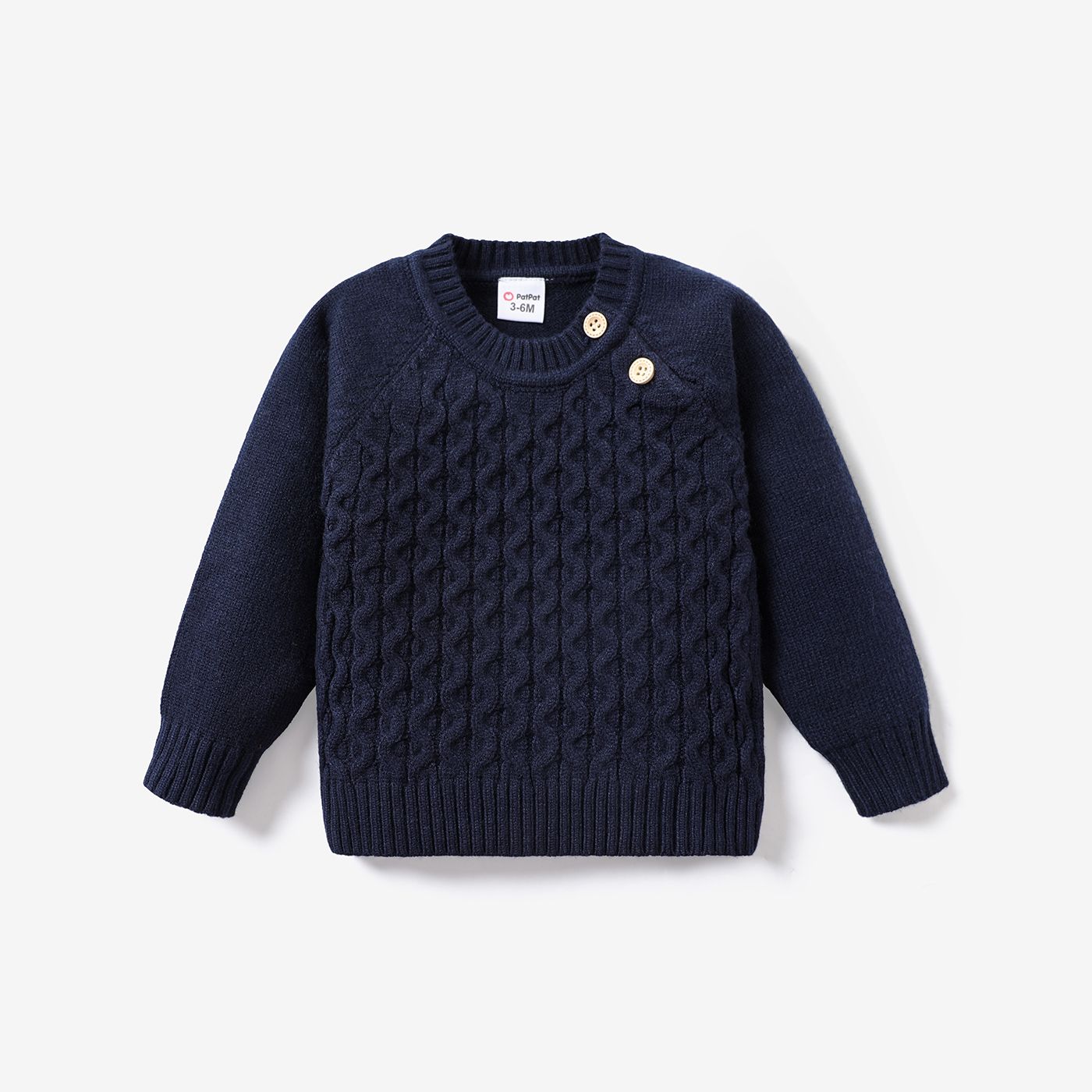 Baby Boy/Girl Button Texture Design Sweater