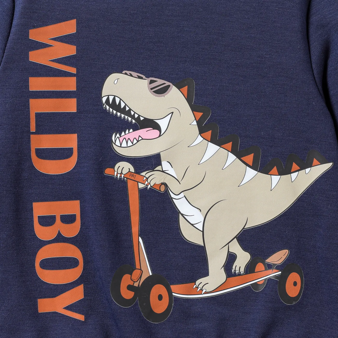 2pcs Toddler Boy Dino Pattern Set Dark Blue image 3