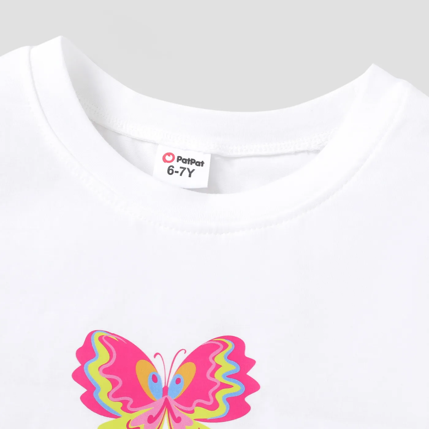 Kid Girl Sweet Butterfly Long Sleeve T-shirt / Denim Flared Jeans   image 4