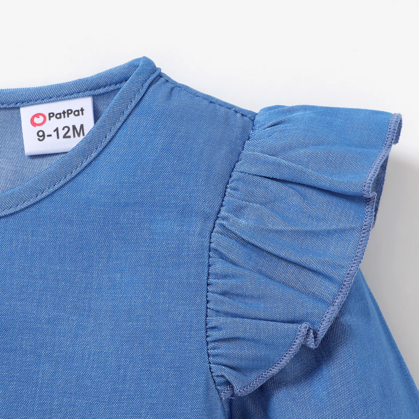 Baby Girl Sweet Animal Flutter Sleeve Dress Blue image 4