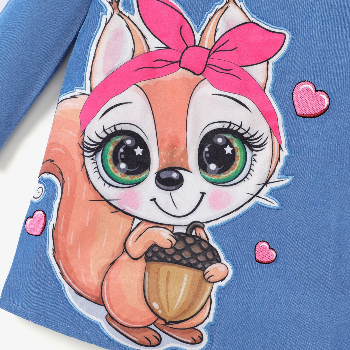 Baby Girl Sweet Animal Flutter Sleeve Dress Blue image 5