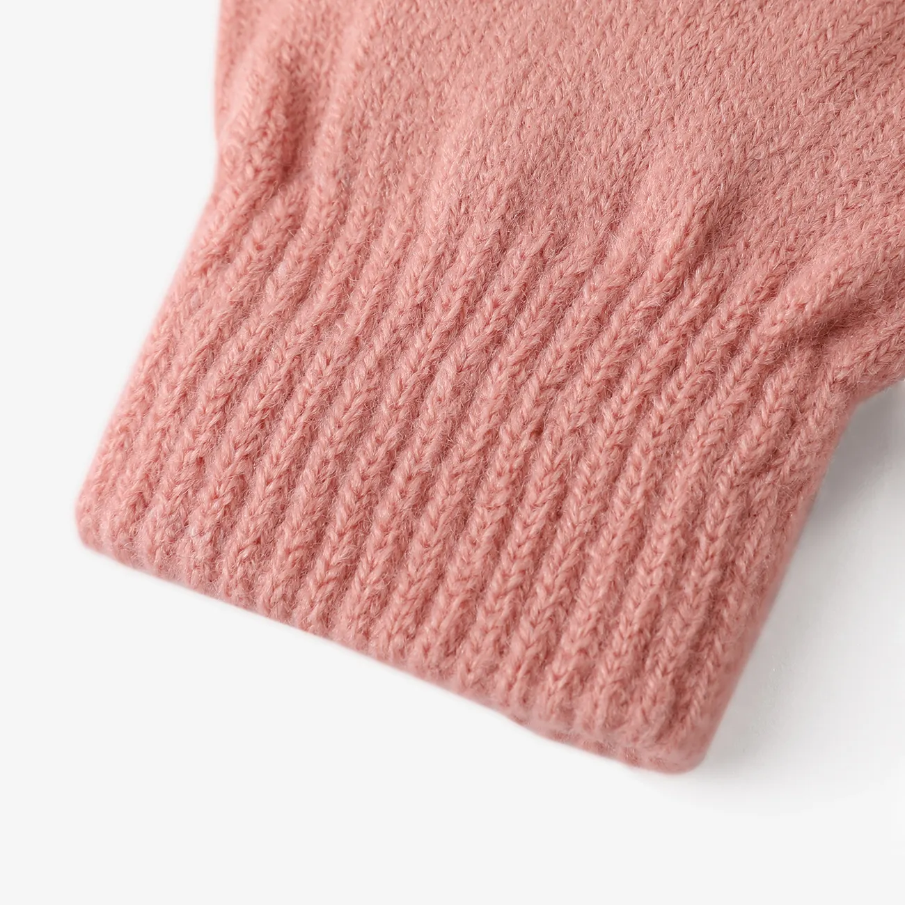 Trois ensembles indispensables pour que les enfants se réchauffent en hiver, chapeau + foulard + gants Rose Foncé big image 1