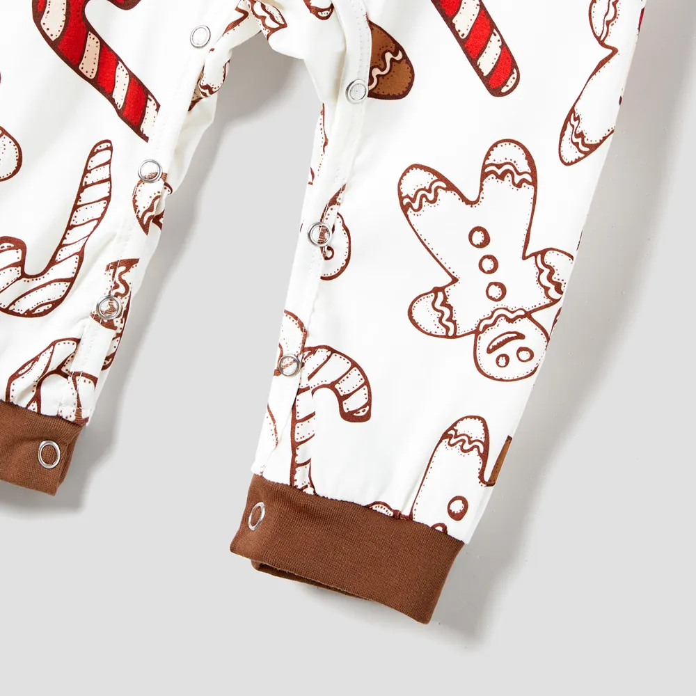 Christmas Family Matching Letter and Gingerbread Man Print Long-sleeve Pajamas Sets (Flame Resistant) big image 6