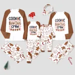 Christmas Family Matching Letter and Gingerbread Man Print Long-sleeve Pajamas Sets (Flame Resistant)  image 4