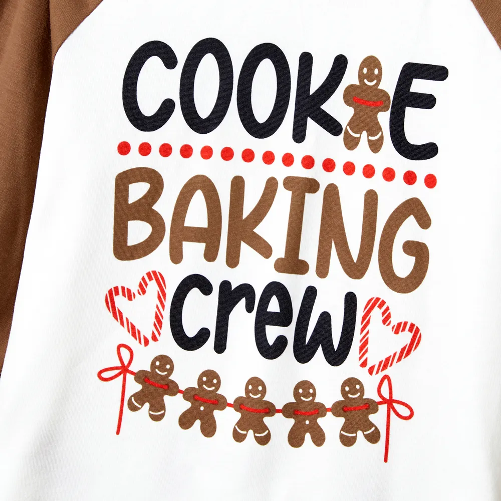 Christmas Family Matching Letter and Gingerbread Man Print Long-sleeve Pajamas Sets (Flame Resistant) big image 18