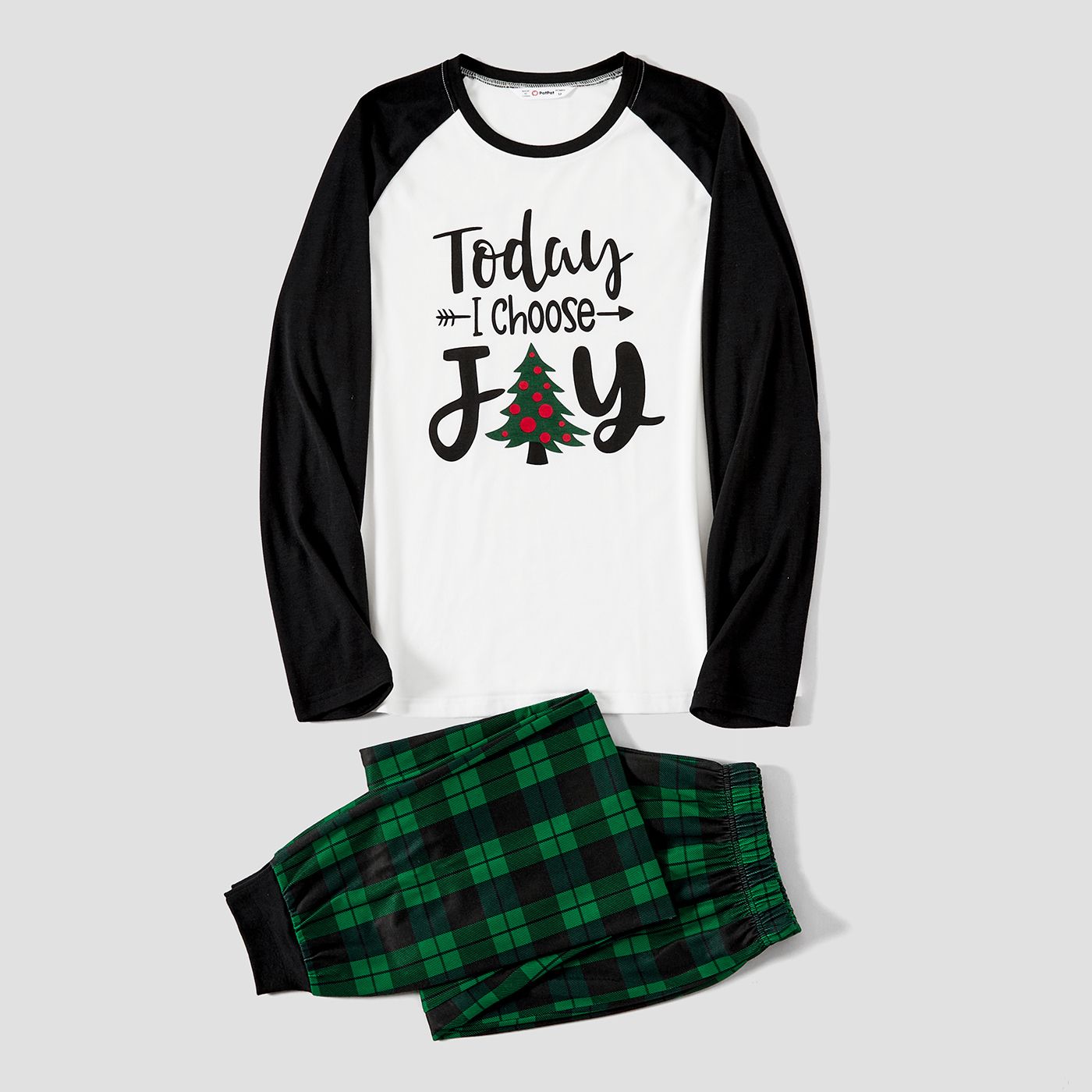 

Christmas Family Matching Letters & Tree Print Long-sleeve Pajamas Sets(Flame resistant)