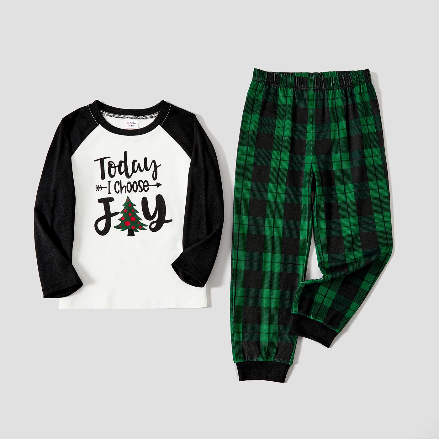 

Christmas Family Matching Letters & Tree Print Long-sleeve Pajamas Sets(Flame resistant)