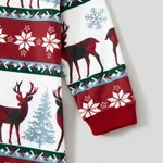 Christmas Allover Reindeer and Snowflake Print Family Matching Pajamas Sets (Flame Resistant)  image 5