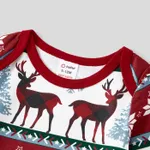 Christmas Allover Reindeer and Snowflake Print Family Matching Pajamas Sets (Flame Resistant)  image 4