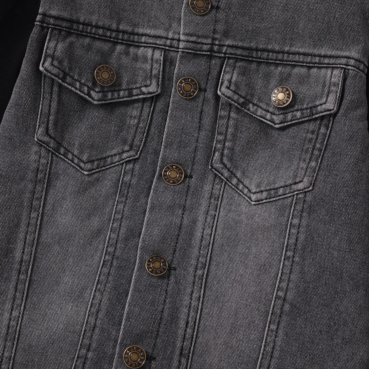 Kid Boy Fabric Stitching Hooded Denim Jacket  image 5