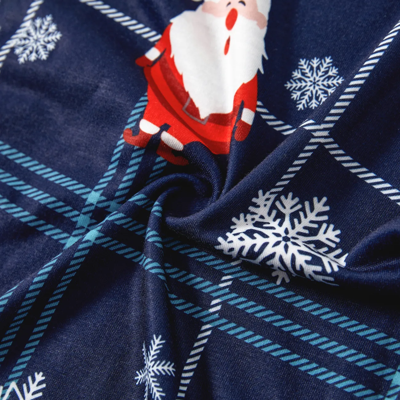 Navidad Looks familiares Manga larga Conjuntos combinados para familia Pijamas (Flame Resistant) Azul big image 1