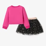 PAW Patrol Toddler Girl 2pcs Character Print Long-sleeve Top and Mesh Skirt Set Hot Pink image 6