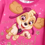 PAW Patrol Toddler Girl 2pcs Character Print Long-sleeve Top and Mesh Skirt Set Hot Pink image 2