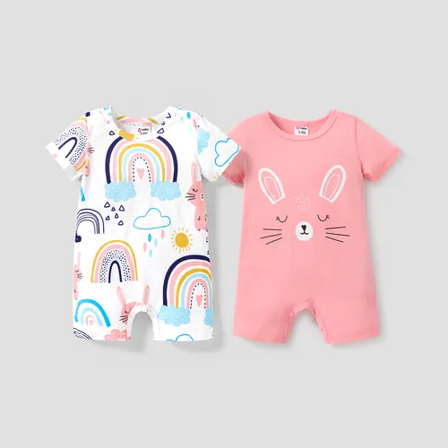 Baby Sweet Animal&Rainbow&Clouds&Rabbit Rompers & Bodysuits