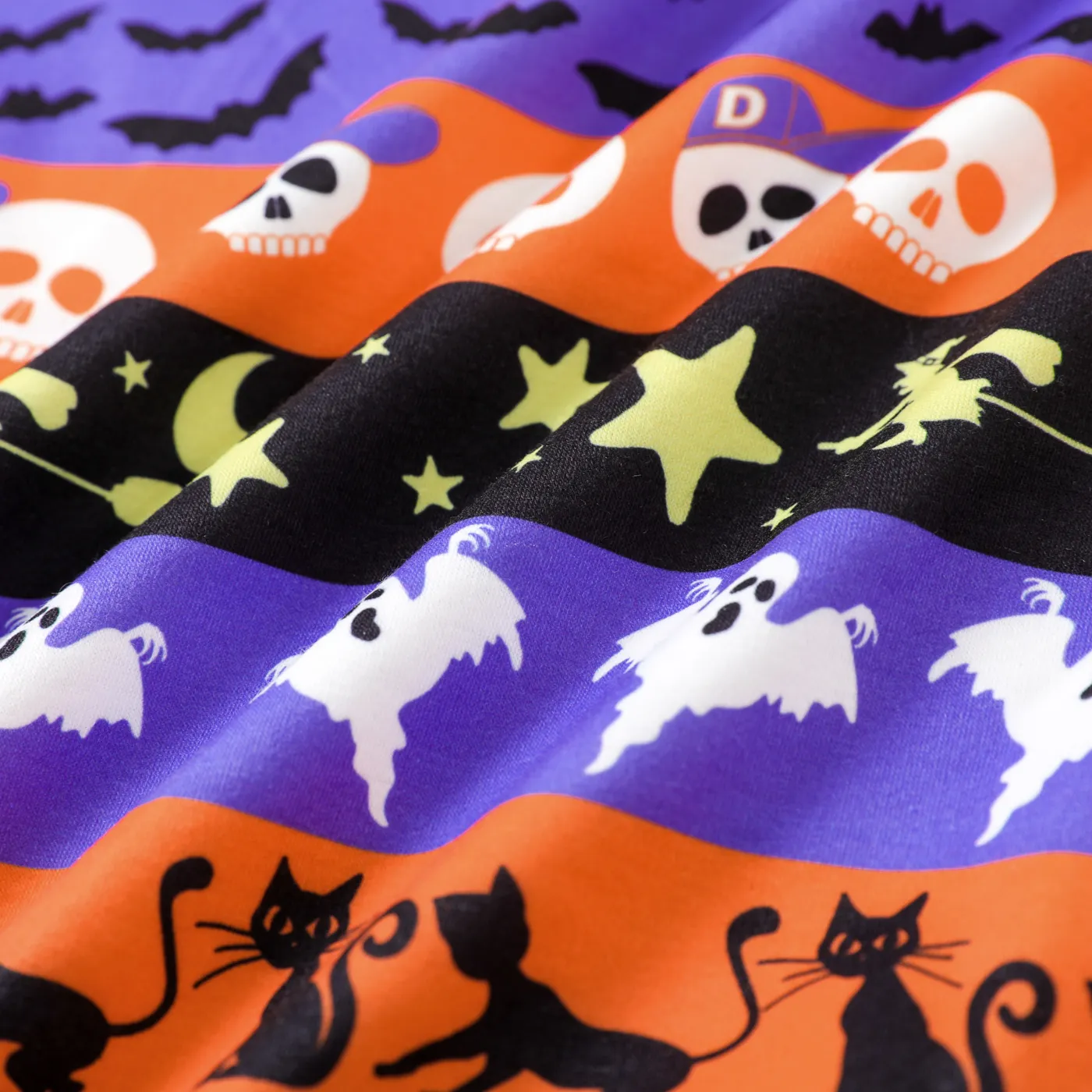 Kid Boy Casual Halloween Long Sleeve Sweatshirt Orange image 5