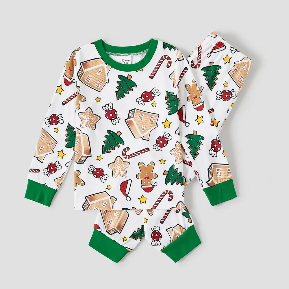 Christmas Family Matching Cute Cartoon Print Pajamas Sets (Flame Resistant)   big image 6