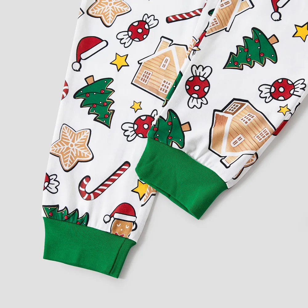 Christmas Family Matching Cute Cartoon Print Pajamas Sets (Flame Resistant) big image 10