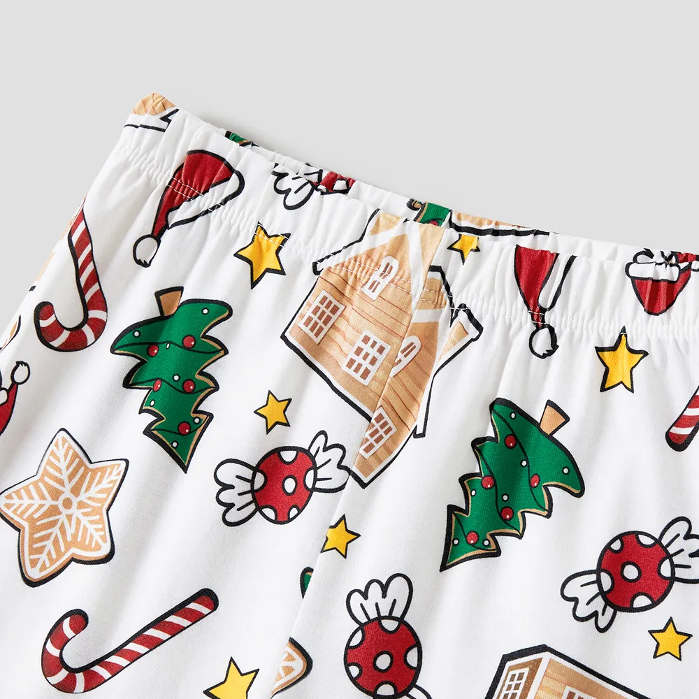 Christmas Family Matching Cute Cartoon Print Pajamas Sets (Flame Resistant)   big image 9