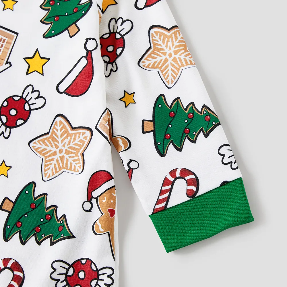 Christmas Family Matching Cute Cartoon Print Pajamas Sets (Flame Resistant) big image 4