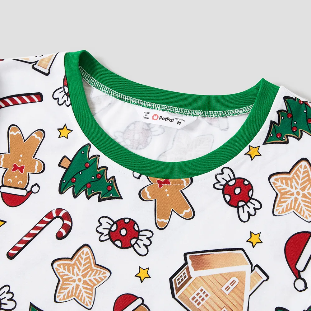 Christmas Family Matching Cute Cartoon Print Pajamas Sets (Flame Resistant)   big image 12