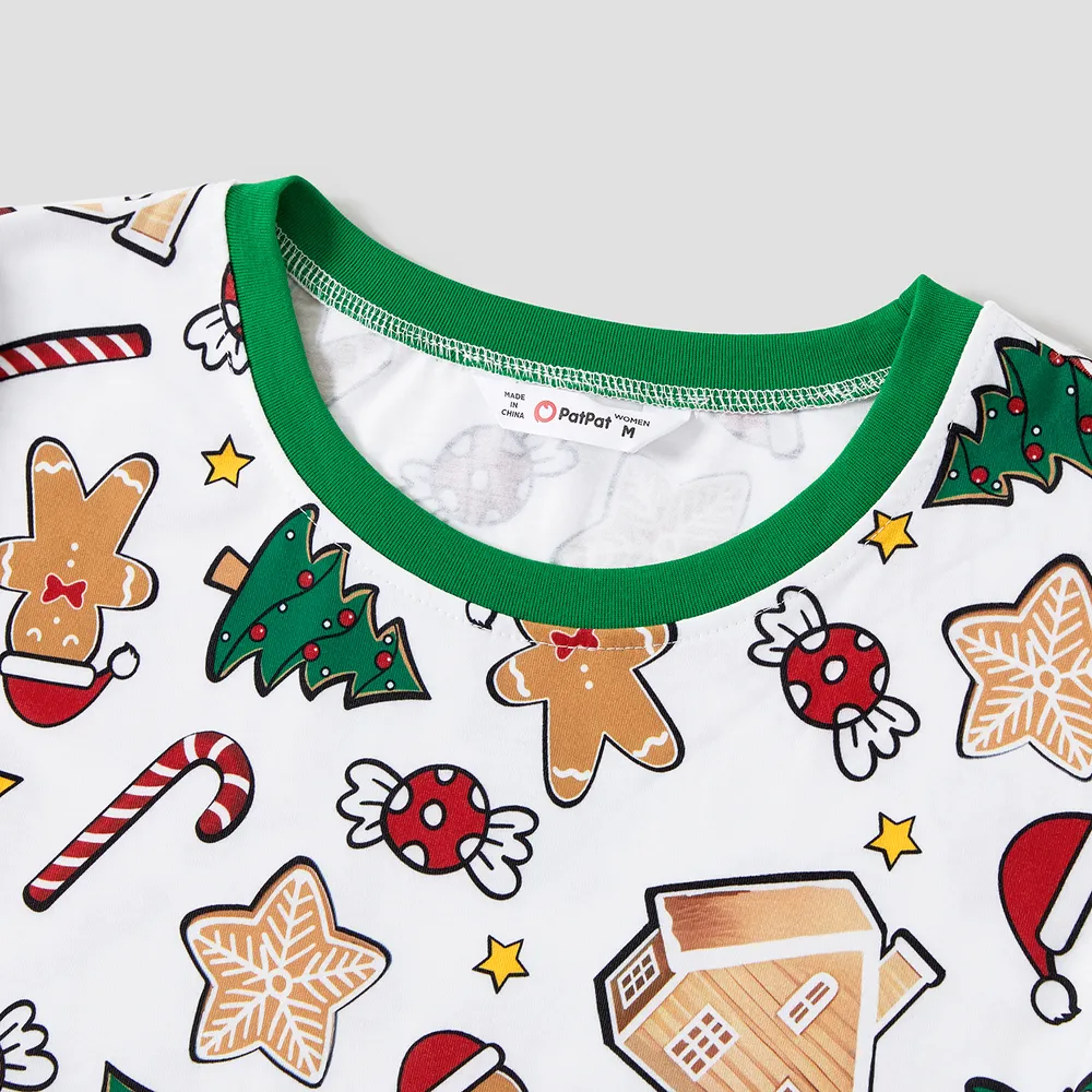 Christmas Family Matching Cute Cartoon Print Pajamas Sets (Flame Resistant) big image 12