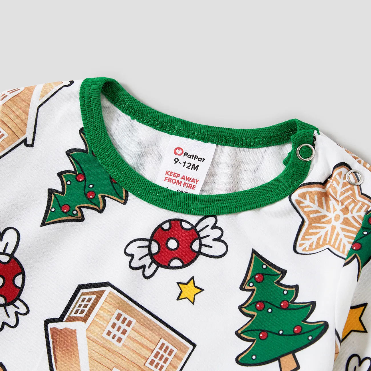 Natal Look de família Manga comprida Conjuntos de roupa para a família Pijamas (Flame Resistant) Multicolorido big image 1