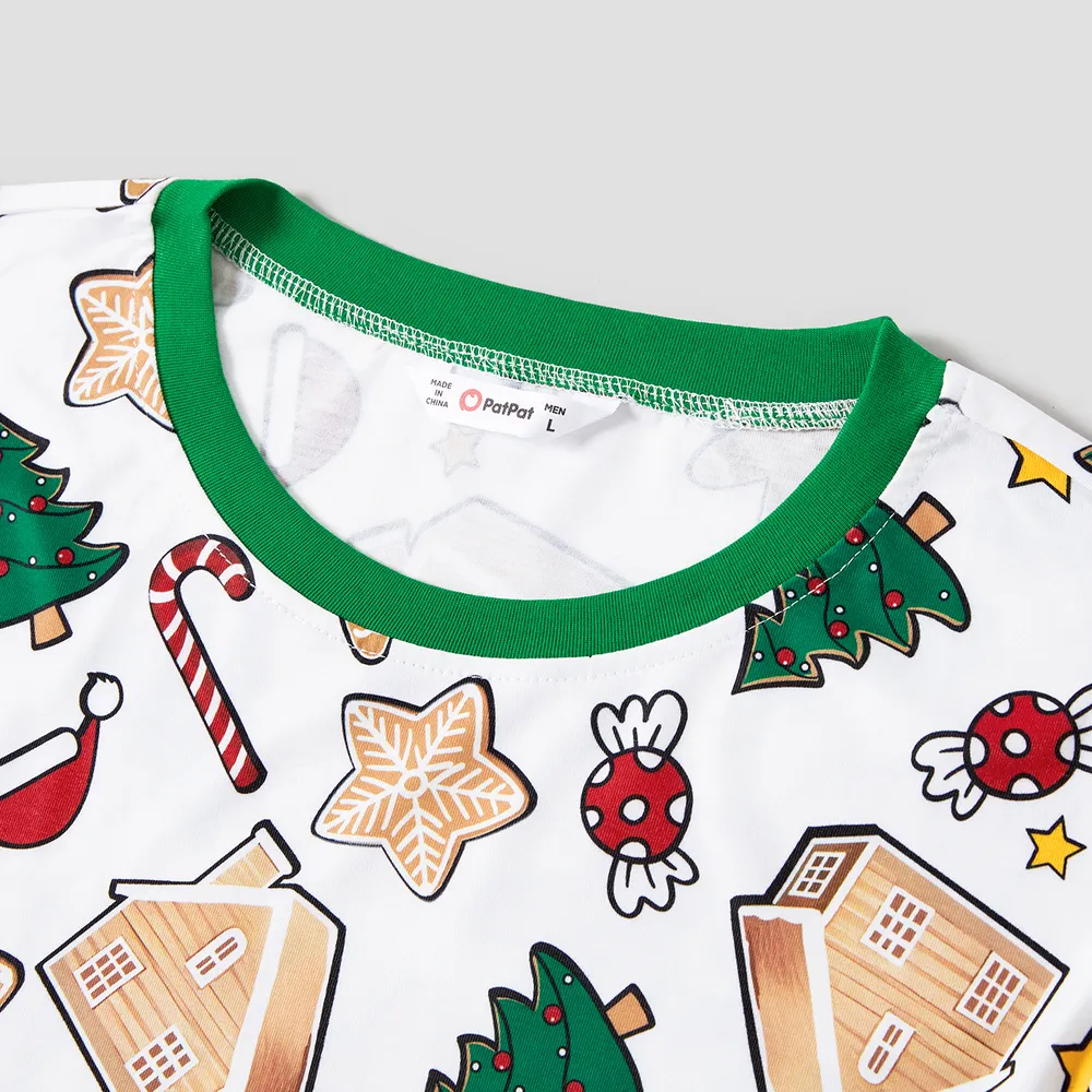 Christmas Family Matching Cute Cartoon Print Pajamas Sets (Flame Resistant) big image 16
