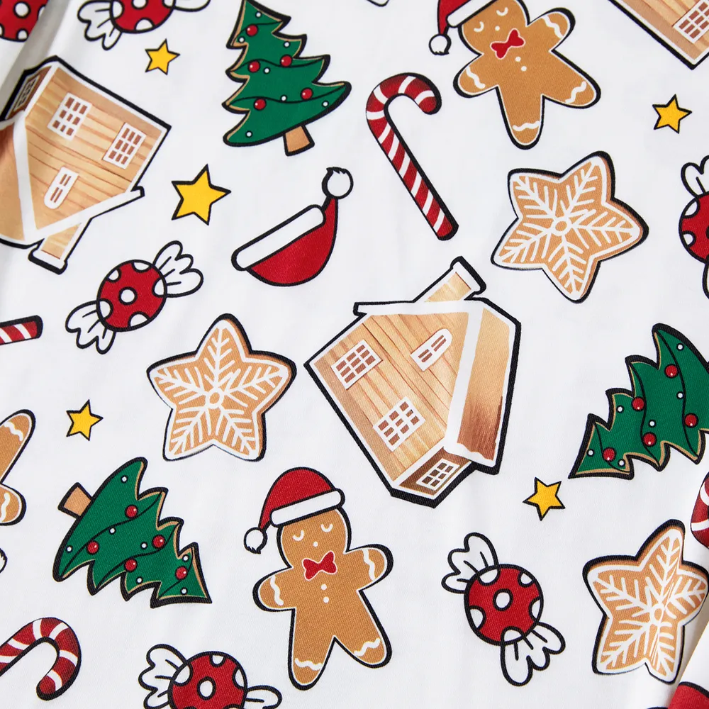 Christmas Family Matching Cute Cartoon Print Pajamas Sets (Flame Resistant) big image 14