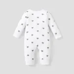 Baby Boy/Girl 95% Cotton Long-sleeve Love Heart Letter Print Stars/Striped Jumpsuit  image 3
