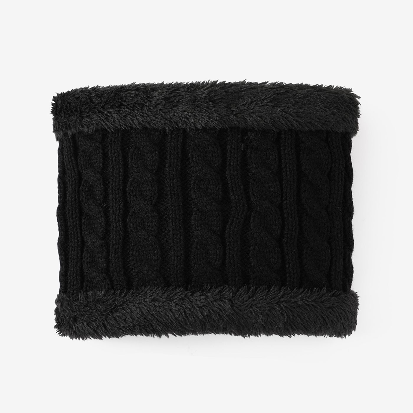 Warm Neck Warmer With Velvet On The Inside And Thickened Knitting On The Outside To Keep Out The Cold For Toddler/kids