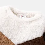 Baby Boy/Girl Colorblock Thermal Fuzzy Long-sleeve Pullover  image 4