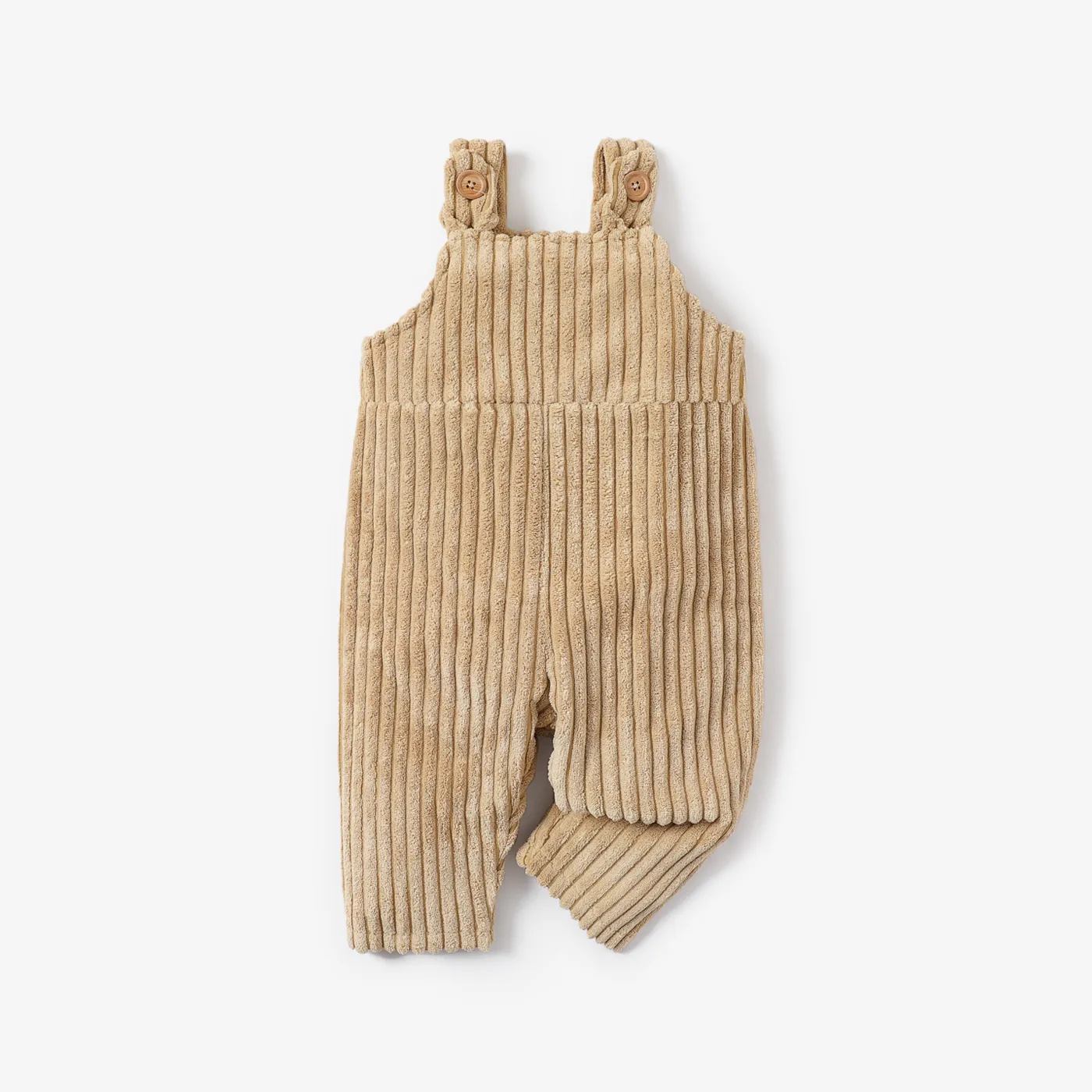 Baby Boy/Girl Solid Ribbed Fleece Overalls  image 1