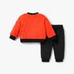 2pcs Baby Girl/Boy Halloween Flannel Long Sleeve Set   image 2