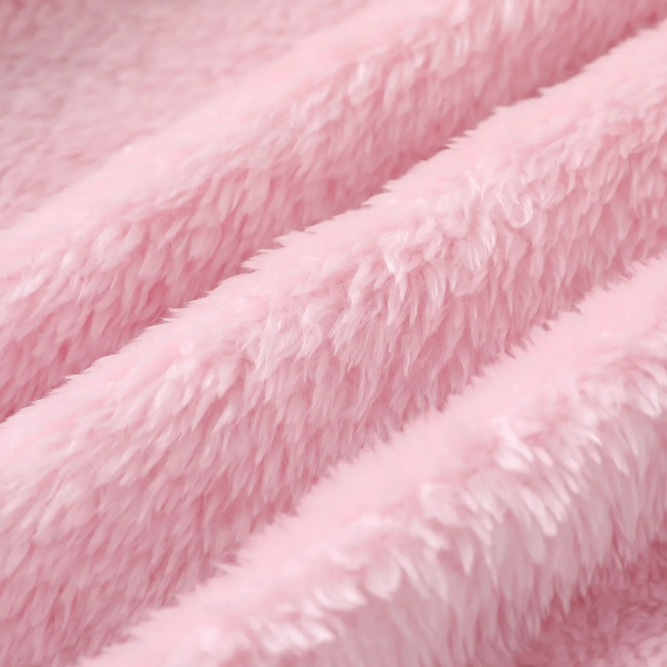 Toddler Girl/Boy Basic Solid Color Polar Fleece Hooded Coat Light Pink big image 1