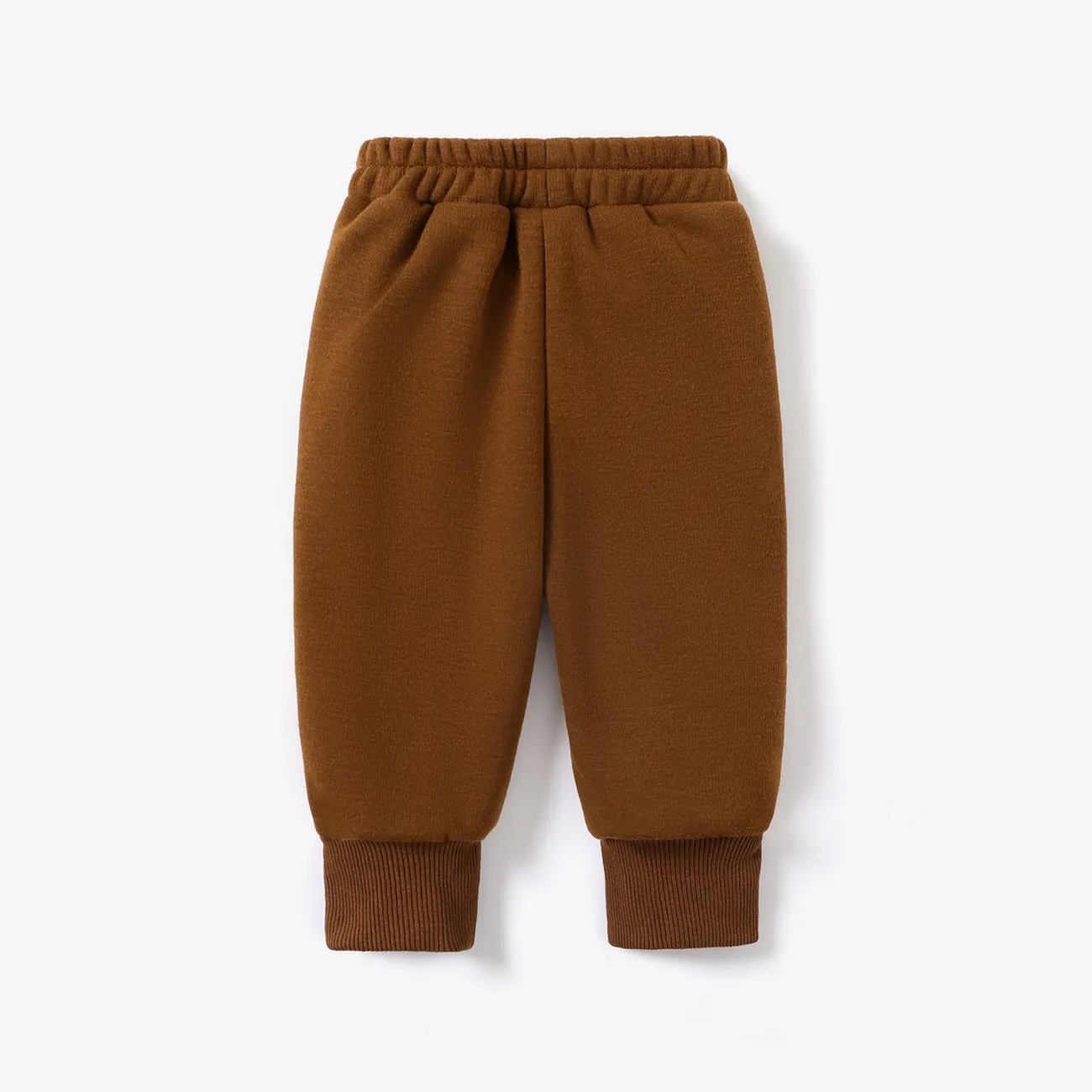 Baby Boy/Girl Solid Casual Pantalones Marrón big image 1