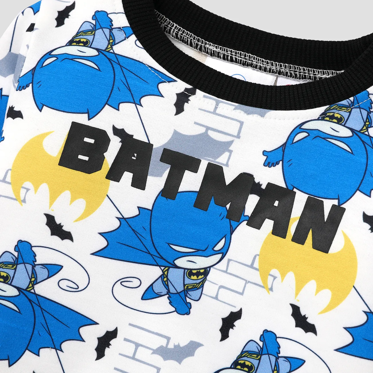 Batman 1pcs Baby Boy Digital & Character Print  Long-sleeve Top or Pants Blue big image 1