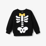 Toddler Girl/Boy Halloween Pattern Sweatshirt Black