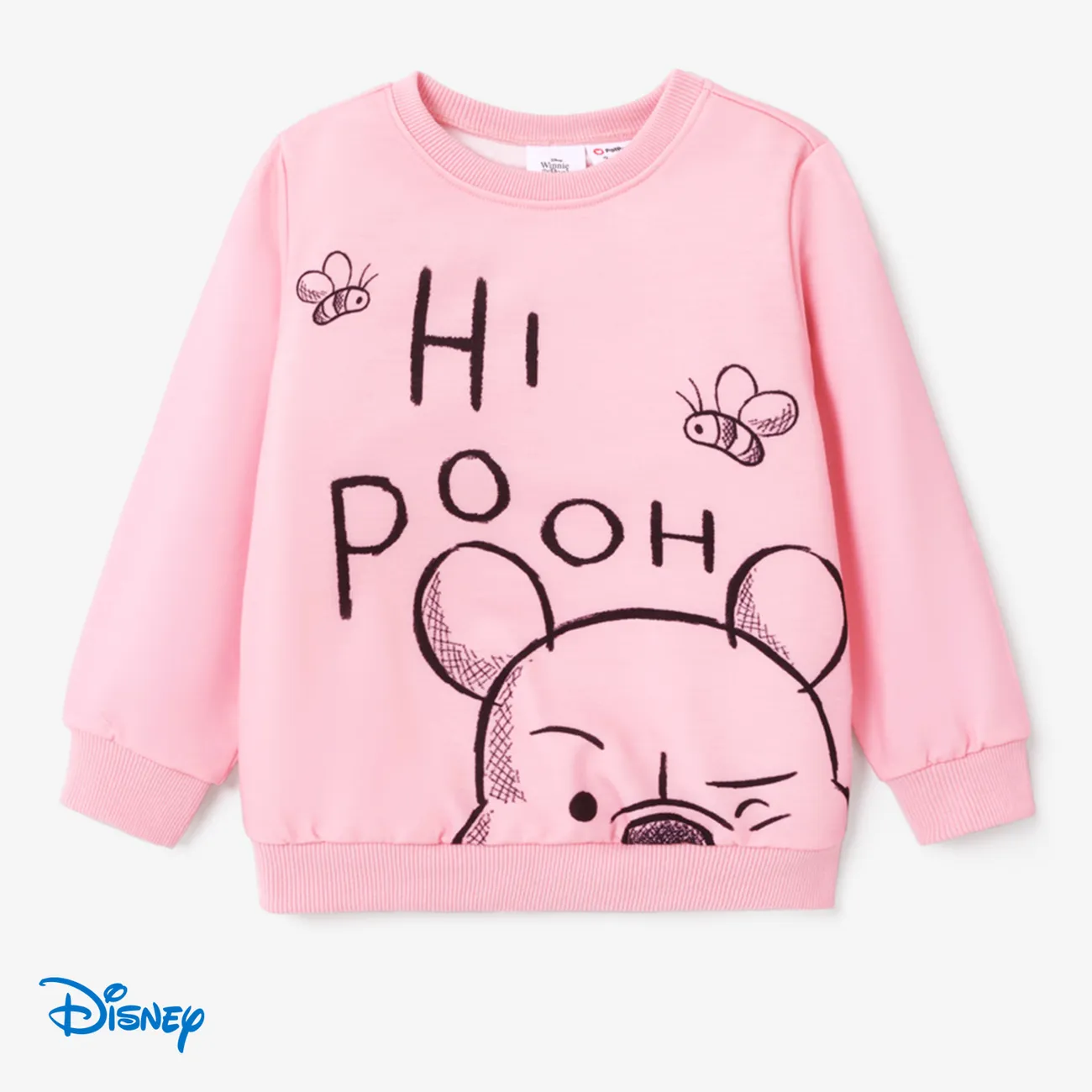 Disney Winnie the Pooh Toddler Girl Character Print Long-sleeve Sweatshirt Pink big image 1