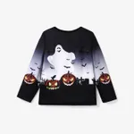 Halloween Kid Boy Pumpkin/Letter/Animal Print Long Sleeves T-shirt  image 5